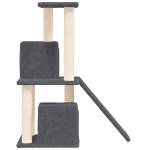 vidaXL Ansamblu pisici cu stâlpi din funie sisal, gri închis, 82 cm vidaXL Ansamblu pisici cu stâlpi din funie sisal, gri închis, 82 cm