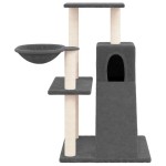 vidaXL Ansamblu pisici cu stâlpi din funie sisal, gri închis, 82 cm vidaXL Ansamblu pisici cu stâlpi din funie sisal, gri închis, 82 cm