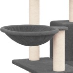 vidaXL Ansamblu pisici cu stâlpi din funie sisal, gri închis, 82 cm vidaXL Ansamblu pisici cu stâlpi din funie sisal, gri închis, 82 cm