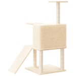 vidaXL Ansamblu de pisici cu stâlpi din funie de sisal, crem, 109 cm vidaXL Ansamblu de pisici cu stâlpi din funie de sisal, crem, 109 cm
