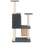 vidaXL Ansamblu de pisici, stâlpi din funie sisal, gri închis, 109 cm