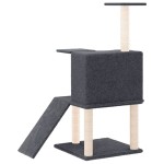 vidaXL Ansamblu de pisici, stâlpi din funie sisal, gri închis, 109 cm