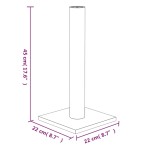 vidaXL Stâlp de zgâriere pentru pisici, crem, 22x22x45 cm