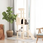 vidaXL Ansamblu de pisici cu stâlpi din funie de sisal, crem, 166 cm vidaXL Ansamblu de pisici cu stâlpi din funie de sisal, crem, 166 cm