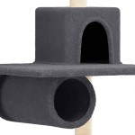 vidaXL Ansamblu de pisici, stâlpi din funie sisal, gri închis, 168 cm vidaXL Ansamblu de pisici, stâlpi din funie sisal, gri închis, 168 cm
