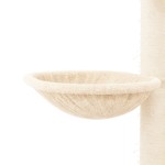 vidaXL Ansamblu de pisici cu stâlpi din funie de sisal, crem, 94 cm