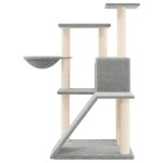 vidaXL Ansamblu pisici, stâlpi din funie sisal, gri deschis, 94 cm vidaXL Ansamblu pisici, stâlpi din funie sisal, gri deschis, 94 cm