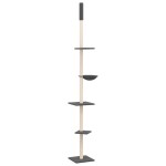 vidaXL Ansamblu pisici podea până la tavan, gri închis, 263,5-289,5 cm vidaXL Ansamblu pisici podea până la tavan, gri închis, 263,5-289,5 cm