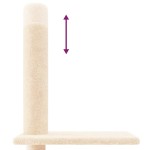vidaXL Ansamblu pisici din podea până la tavan, crem, 250,5-276,5 cm