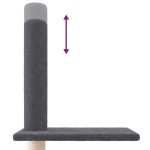 vidaXL Ansamblu pisici podea până la tavan, gri închis, 250,5-276,5 cm vidaXL Ansamblu pisici podea până la tavan, gri închis, 250,5-276,5 cm