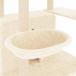 vidaXL Ansamblu de pisici cu stâlpi din funie de sisal, crem, 166 cm vidaXL Ansamblu de pisici cu stâlpi din funie de sisal, crem, 166 cm