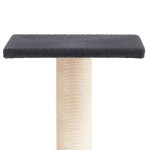 vidaXL Stâlp de zgâriat pentru pisici cu platformă, gri închis, 38 cm vidaXL Stâlp de zgâriat pentru pisici cu platformă, gri închis, 38 cm
