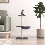 vidaXL Ansamblu pisici cu stâlpi din funie sisal, gri închis, 72 cm vidaXL Ansamblu pisici cu stâlpi din funie sisal, gri închis, 72 cm
