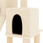 vidaXL Ansamblu de pisici cu stâlpi din funie de sisal, crem, 82 cm vidaXL Ansamblu de pisici cu stâlpi din funie de sisal, crem, 82 cm