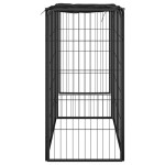 vidaXL Padoc pentru câini cu 6 panouri, negru, 50x100 cm, oțel