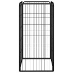 vidaXL Padoc pentru câini cu 4 panouri, negru, 50x100 cm, oțel