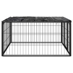 vidaXL Padoc pentru câini cu 4 panouri, negru, 100x50 cm, oțel vidaXL Padoc pentru câini cu 4 panouri, negru, 100x50 cm, oțel