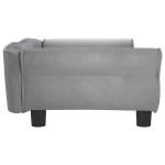 vidaXL Pat de câini, gri deschis, 95x55x30 cm, catifea vidaXL Pat de câini, gri deschis, 95x55x30 cm, catifea