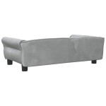 vidaXL Pat de câini, gri deschis, 95x55x30 cm, catifea vidaXL Pat de câini, gri deschis, 95x55x30 cm, catifea