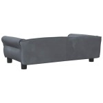 vidaXL Pat de câini, gri închis, 95x55x30 cm, catifea vidaXL Pat de câini, gri închis, 95x55x30 cm, catifea
