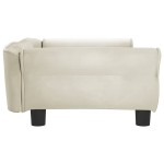 vidaXL Pat de câini, crem, 95x55x30 cm, catifea vidaXL Pat de câini, crem, 95x55x30 cm, catifea