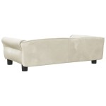 vidaXL Pat de câini, crem, 95x55x30 cm, catifea vidaXL Pat de câini, crem, 95x55x30 cm, catifea