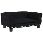 vidaXL Pat de câini, negru, 70x45x30 cm, catifea vidaXL Pat de câini, negru, 70x45x30 cm, catifea