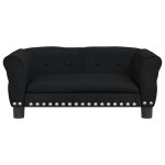 vidaXL Pat de câini, negru, 70x45x30 cm, catifea vidaXL Pat de câini, negru, 70x45x30 cm, catifea