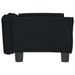 vidaXL Pat de câini, negru, 70x45x30 cm, catifea vidaXL Pat de câini, negru, 70x45x30 cm, catifea