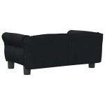 vidaXL Pat de câini, negru, 70x45x30 cm, catifea vidaXL Pat de câini, negru, 70x45x30 cm, catifea