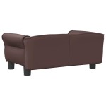 vidaXL Pat de câini, maro, 70x45x30 cm, piele ecologică vidaXL Pat de câini, maro, 70x45x30 cm, piele ecologică