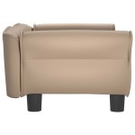 vidaXL Pat de câini, cappuccino, 70x45x30 cm, piele ecologică vidaXL Pat de câini, cappuccino, 70x45x30 cm, piele ecologică