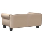 vidaXL Pat de câini, cappuccino, 70x45x30 cm, piele ecologică vidaXL Pat de câini, cappuccino, 70x45x30 cm, piele ecologică