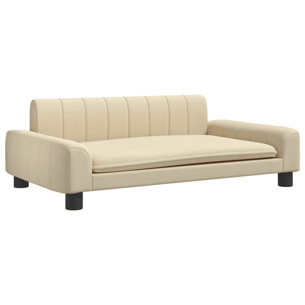 vidaXL Pat de câini, crem, 90x53x30 cm, material textil