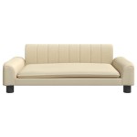vidaXL Pat de câini, crem, 90x53x30 cm, material textil