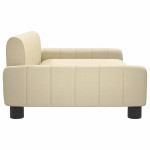 vidaXL Pat de câini, crem, 90x53x30 cm, material textil