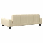 vidaXL Pat de câini, crem, 90x53x30 cm, material textil