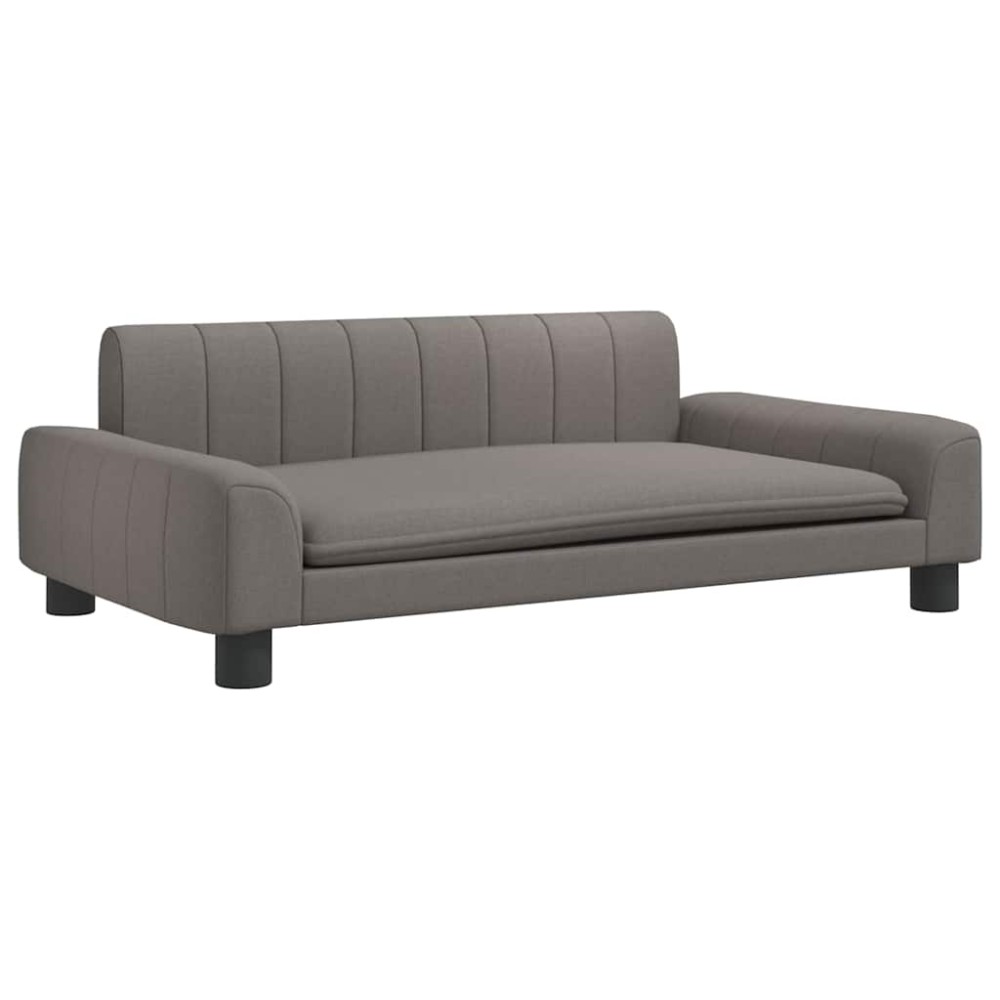 vidaXL Pat de câini, taupe, 90x53x30 cm, material textil