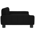 vidaXL Pat de câini, negru, 90x53x30 cm, material textil vidaXL Pat de câini, negru, 90x53x30 cm, material textil