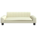 vidaXL Pat de câini, crem, 90x53x30 cm, piele ecologică vidaXL Pat de câini, crem, 90x53x30 cm, piele ecologică