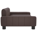 vidaXL Pat de câini, maro, 90x53x30 cm, piele ecologică vidaXL Pat de câini, maro, 90x53x30 cm, piele ecologică