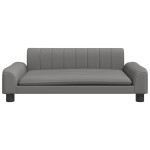 vidaXL Pat de câini, gri, 90x53x30 cm, piele ecologică vidaXL Pat de câini, gri, 90x53x30 cm, piele ecologică