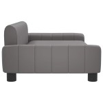 vidaXL Pat de câini, gri, 90x53x30 cm, piele ecologică vidaXL Pat de câini, gri, 90x53x30 cm, piele ecologică