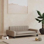 vidaXL Pat de câini, cappuccino, 90x53x30 cm, piele ecologică vidaXL Pat de câini, cappuccino, 90x53x30 cm, piele ecologică