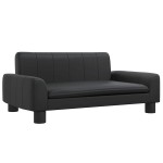 vidaXL Pat de câini, negru, 70x45x30 cm, piele ecologică vidaXL Pat de câini, negru, 70x45x30 cm, piele ecologică