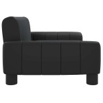 vidaXL Pat de câini, negru, 70x45x30 cm, piele ecologică vidaXL Pat de câini, negru, 70x45x30 cm, piele ecologică