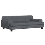vidaXL Pat de câini, gri închis, 90x53x30 cm, catifea vidaXL Pat de câini, gri închis, 90x53x30 cm, catifea