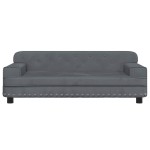 vidaXL Pat de câini, gri închis, 90x53x30 cm, catifea vidaXL Pat de câini, gri închis, 90x53x30 cm, catifea