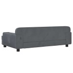 vidaXL Pat de câini, gri închis, 90x53x30 cm, catifea vidaXL Pat de câini, gri închis, 90x53x30 cm, catifea
