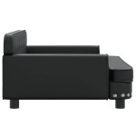 vidaXL Pat de câini, negru, 90x53x30 cm, piele ecologică vidaXL Pat de câini, negru, 90x53x30 cm, piele ecologică